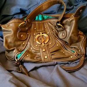 Authentic, teal blue and Grey, Baby Phat bag